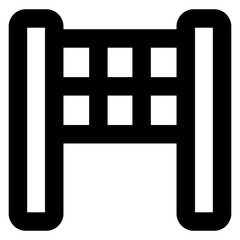 
Solid trendy icon of volleyball net

