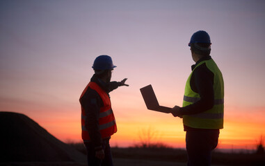 Construction Business - Engineers Checking Site