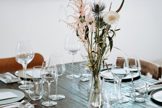 Dinner or lunch table indoors