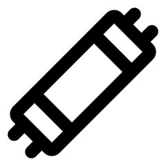 
Solid icon of tube light, room fixtures 

