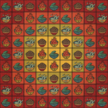 Four Elements Of Alchemy Pattern Illustration