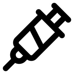 injection or syringe icon in glyph vector