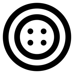 Fototapeta premium A sewing button glyph icon