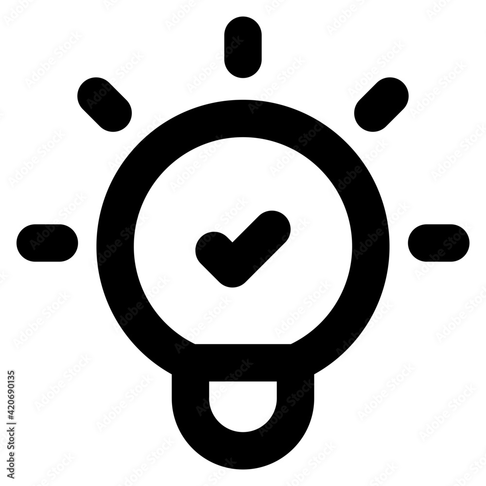 Poster 
Trendy unique glyph icon of approved idea 

