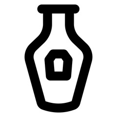 
Vase in glyph icon, editable vector 

