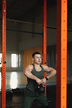 Man spending free time in gym