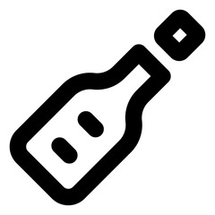 
Glyph editable icon of wine bottle 


