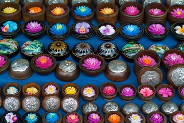 soaps carved in the Sunday market in Chiang Mai, Thailand