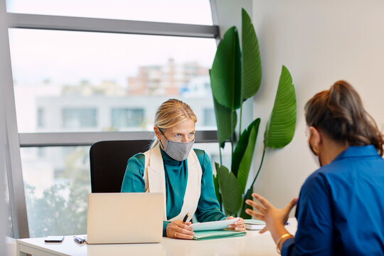 Executive listening to candidate