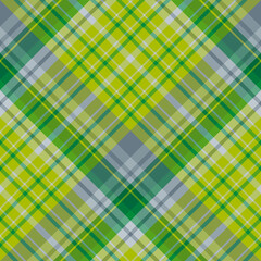 Seamless pattern in green and gray colors for plaid, fabric, textile, clothes, tablecloth and other things. Vector image. 2