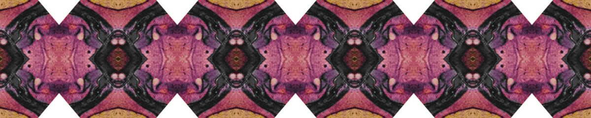 Watercolor Asian Tile. Asian Yellow Ornament.