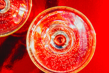 a sparkling glass of champagne