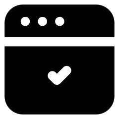 
A verified website icon in glyph style

