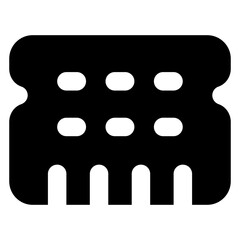 
Random access memory, solid vector icon, 

