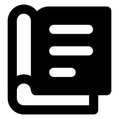 
A trendy glyph icon of catalogue

