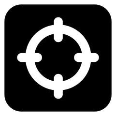 
A glyph icon of focus in editable design

