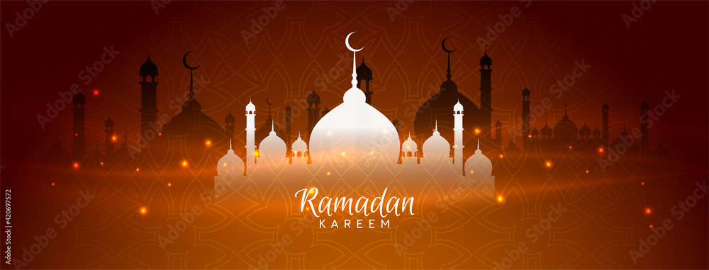 Wall mural ramadan kareem festival celebration banner design