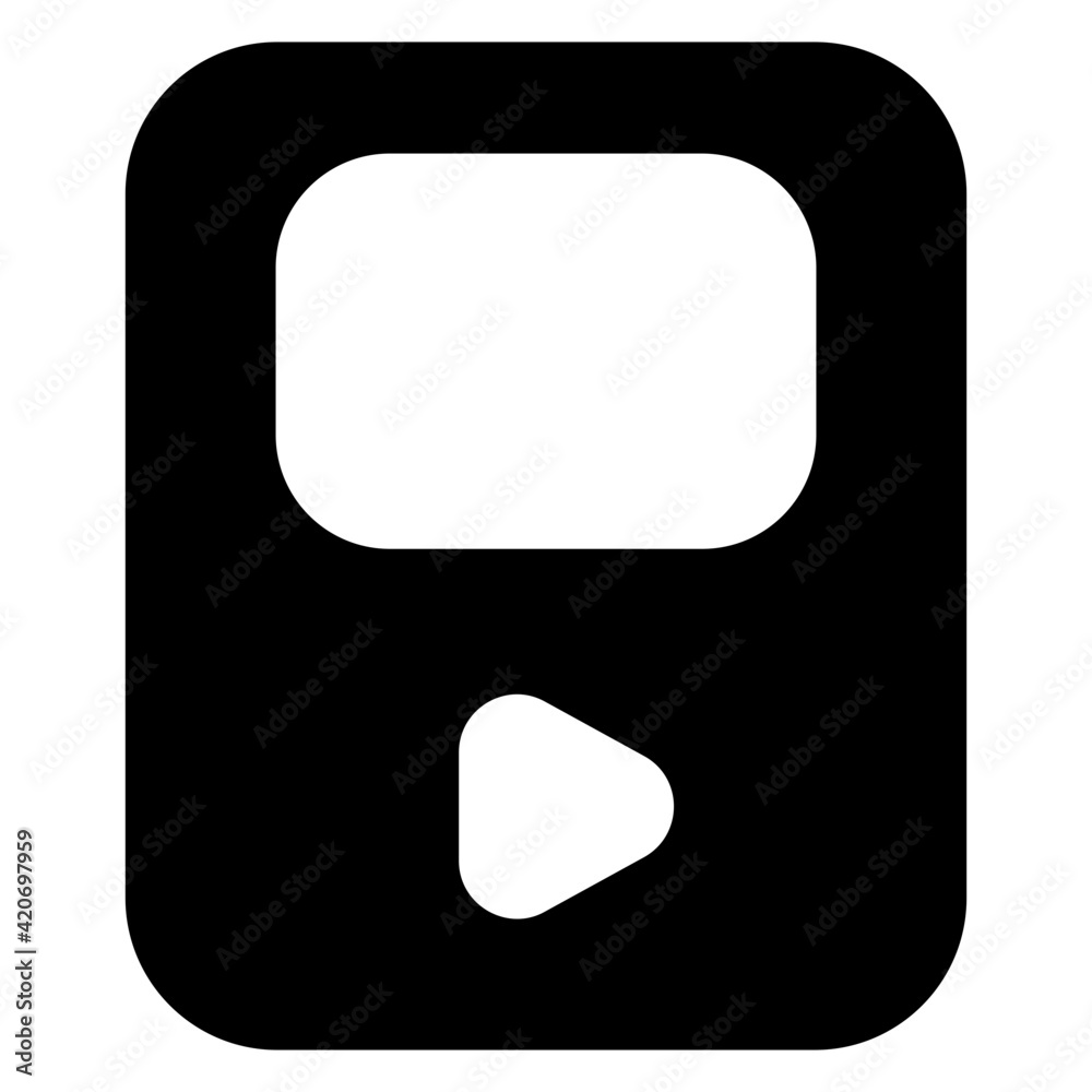 Wall mural line chart on paper denoting statistical report icon in glyph style