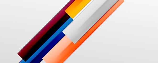 Multicolored lines background. Design template for business or technology presentations, internet posters or web brochure covers