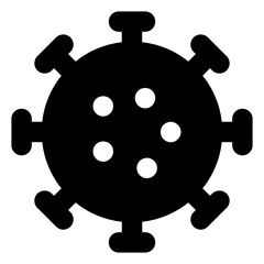 
Glyph icon design of virus 

