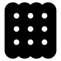 
Trendy icon of biscuit in glyph style 

