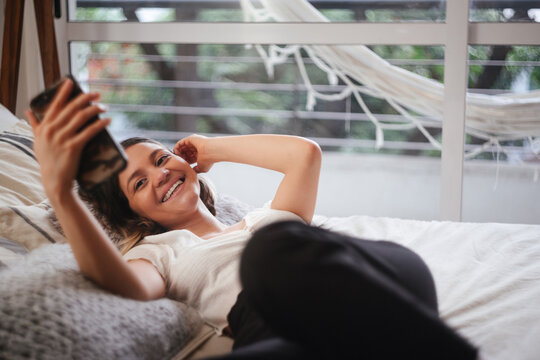 young couple in a facetime videocall