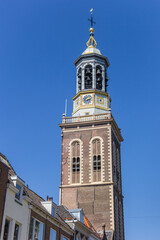 Fototapeta na wymiar Historic belfry clock tower in Kampen, Netherlands