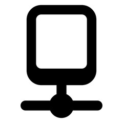 
Mobile network in glyph style icon 

