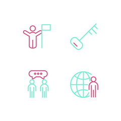 business people set icon, isolated business people set sign icon, vector illustration