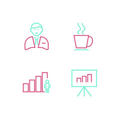 business people set icon, isolated business people set sign icon, vector illustration