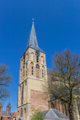 Fototapeta na wymiar Tower of the historic Bovenkerk church in Kampen, Netherlands