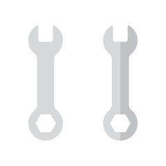Wrench vector flat icon on white background