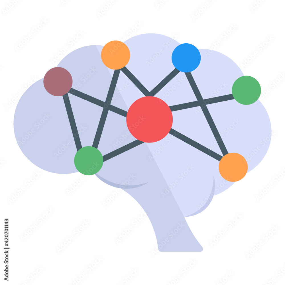 Canvas Prints trendy unique icon of artificial brain, editable vector