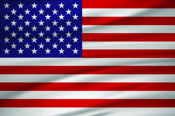 Realistic American flag vector design. Eps 10 vector illustration.