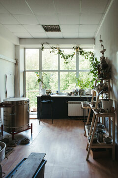 Professional ceramist studio.