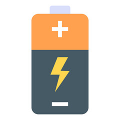 
Battery trendy unique flat design icon, editable vector  

