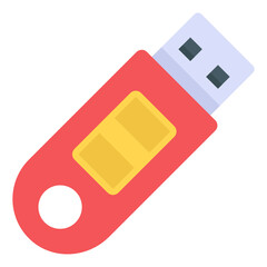 
Trendy flat vector design of usb connector icon.

