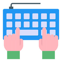 
flat vector design of typing icon.

