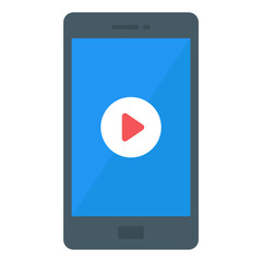 
Video streaming in flat icon 

