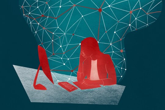 Businesswoman communication concept