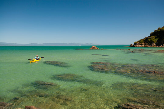 Sea kayaking in Abel Tasman National Park.