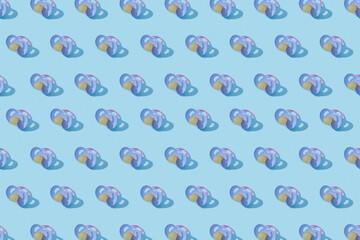 Pattern from plastic orthodontic baby pacifiers.