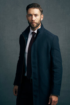 Handsome Caucasian Man In Studio