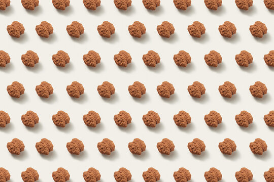 Horizontal pattern from whole ripe natural walnuts.