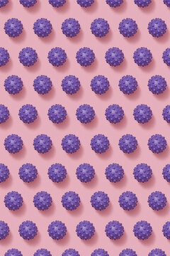 Pattern from purple colorful spiky balls toys .