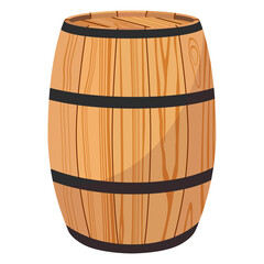 Wooden oak barrel