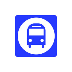 Bus stop sign vector symbol