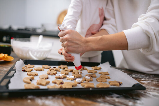 Process of baking cookies