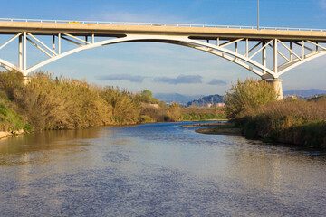 Llobregat River near the city of Barcelona