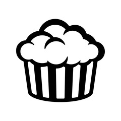 Muffin icon. Bakery sign. Black cake symbol isolated on white background vector illustration